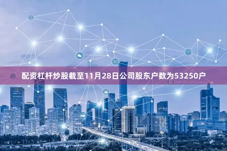 配资杠杆炒股截至11月28日公司股东户数为53250户